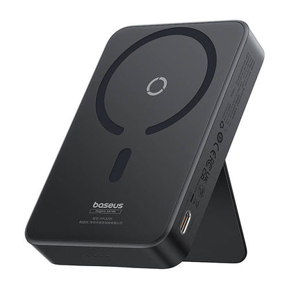 Baterie Externa Wireless Baseus MagPro PPCXZ05, 5000mAh, 20W, PD + FQI, 1 x QI - 1 x USB-C, Neagra, Resigilata P10064101123-00