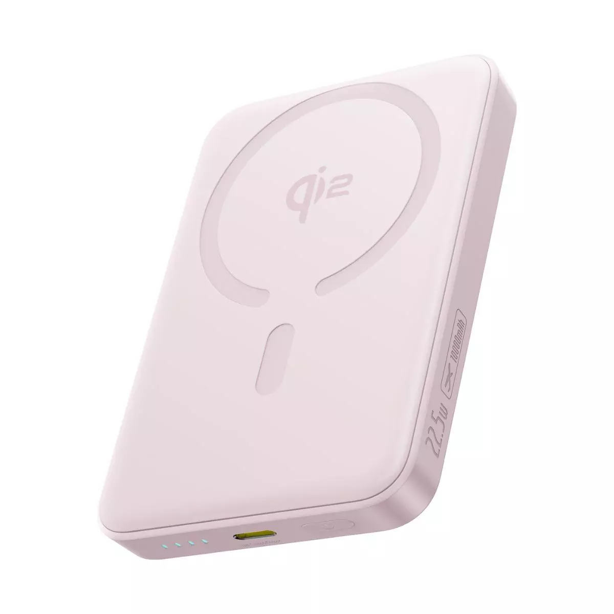 Baterie Externa Wireless Baseus Enerfill FM12, 10000mAh, 22.5W, PD + FQI, 1 x QI - 1 x USB-C, Roz E0028502