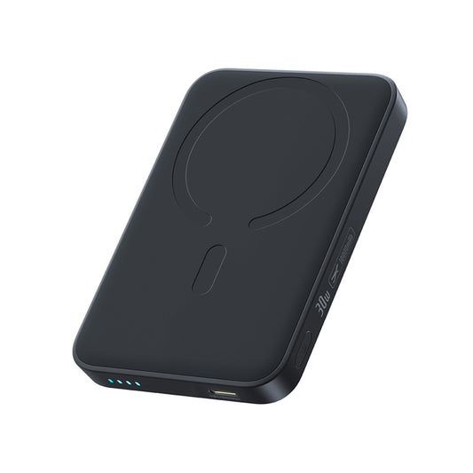 Baterie Externa Wireless Baseus EnerFill FM11, 10000mAh, 30W, PD + FQI, 1 x QI - 1 x USB-C, Neagra