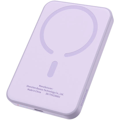 Baterie Externa Wireless Baseus Magnetic Mini, 5000mAh, 20W, PD + FQI, 1 x QI - 1 x USB-C, Mov P10022107513
