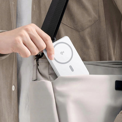 Baterie Externa Wireless Baseus Airpow2 Qi2, 10000mAh, 22.5W, QC + PD + FQI, 1 x QI - 1 x USB-A - 1 x USB-C, Alba P10080000213-00