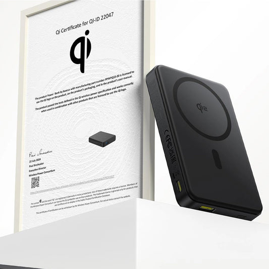 Baterie Externa Wireless Baseus Airpow2 Qi2, 10000mAh, 22.5W, QC + PD + FQI, 1 x QI - 1 x USB-A - 1 x USB-C, Neagra P10080000123-00