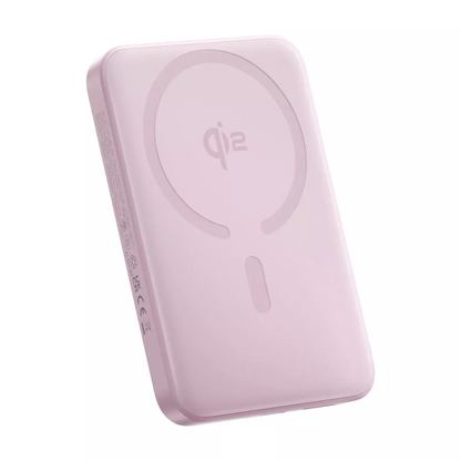 Baterie Externa Wireless Baseus Enerfill FM12, 10000mAh, 22.5W, PD + FQI, 1 x QI - 1 x USB-C, Roz E0028502