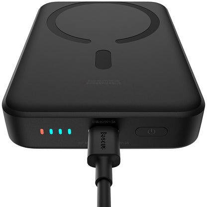 Baterie Externa Wireless Baseus Magnetic Mini, 10000mAh, 30W, PD + FQI, 1 x QI - 1 x USB-C, Neagra PPCX110201