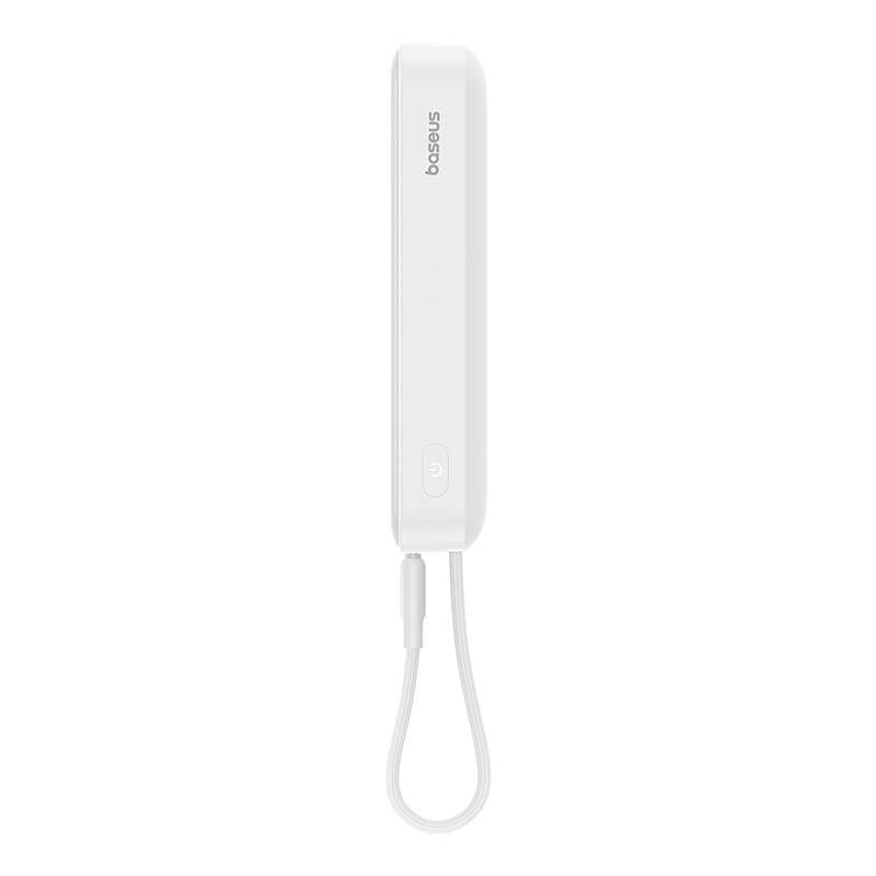 Baterie Externa Wireless Baseus Magnetic Mini, 10000mAh, 20W, PD + FQI, 1 x Lightning - 1 x QI - 1 x USB-C, Alba P10022109223-00