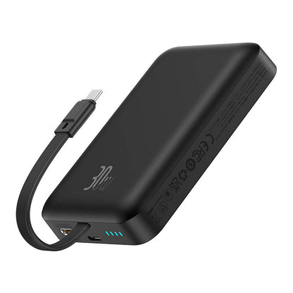 Baterie Externa Wireless Baseus Magnetic Mini, 10000mAh, 30W, PD + FQI, 1 x QI - 2 x USB-C, Neagra P1002210B113-00