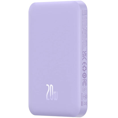 Baterie Externa Wireless Baseus Magnetic Mini, 5000mAh, 20W, PD + FQI, 1 x QI - 1 x USB-C, Mov P10022107513