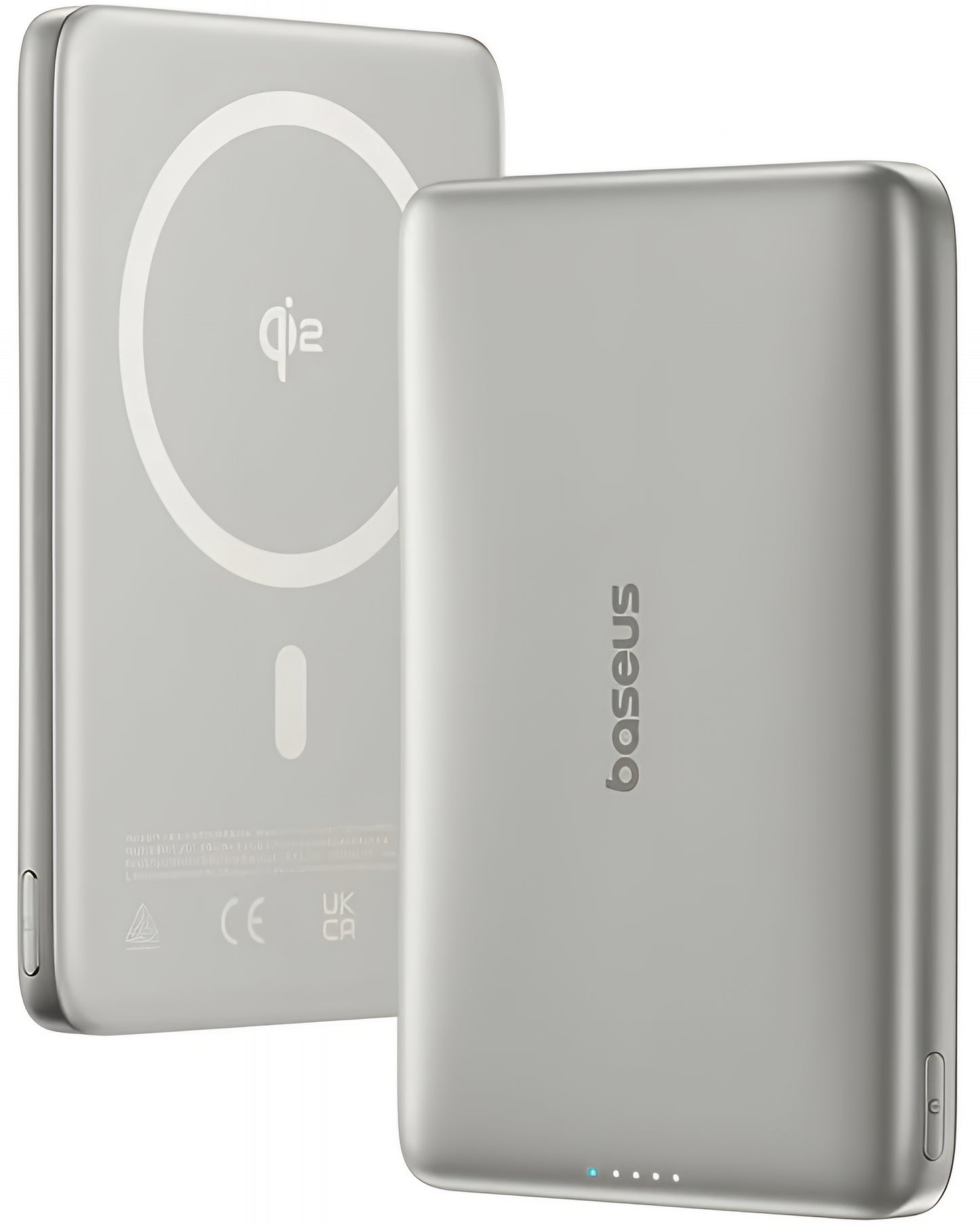 Baterie Externa Wireless Baseus PicoGo AM41, 10000mAh, 27W, PD + FQI, 1 x QI - 1 x USB-C, Bej E0027203