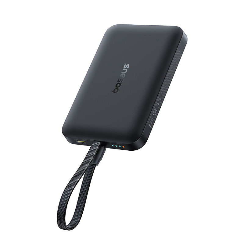 Baterie Externa Wireless Baseus EnerFill FM11, 10000mAh, 30W, PD + FQI, 1 x QI - 2 x USB-C, Neagra E0028904