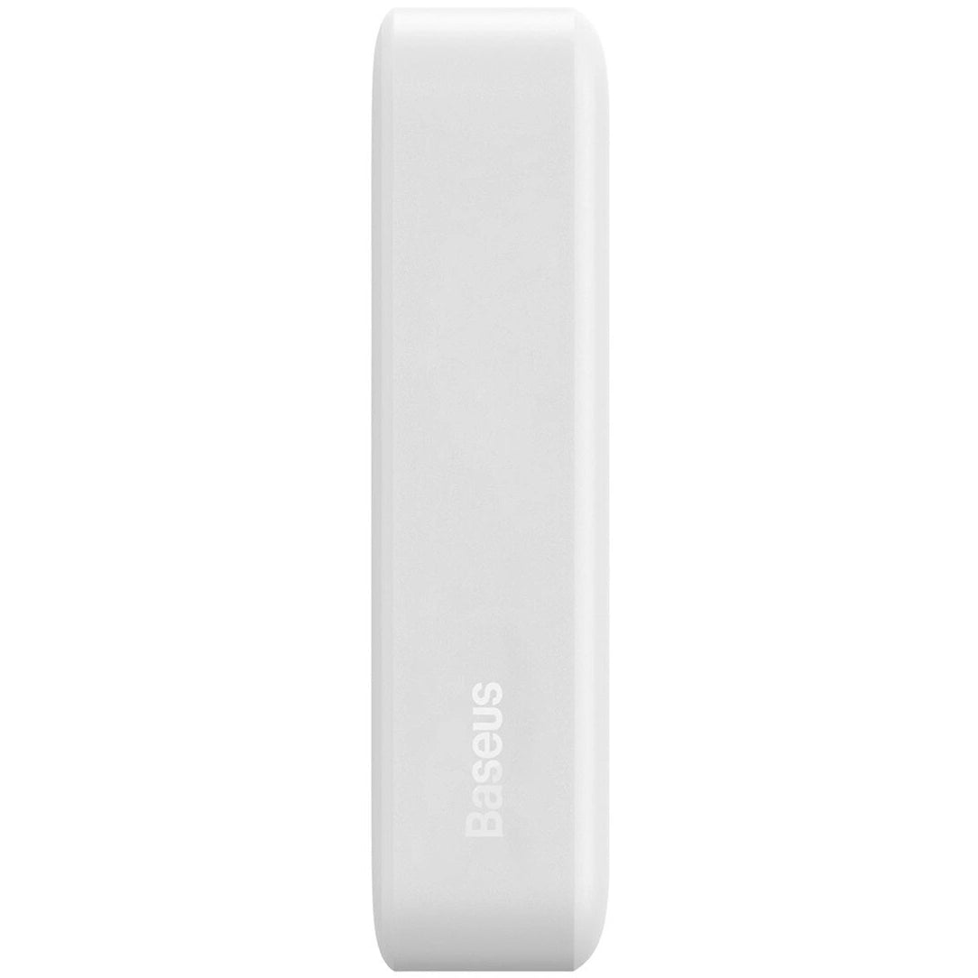 Baterie Externa Wireless Baseus Magnetic Mini, 20000mAh, 20W, PD + FQI, 1 x QI - 1 x USB-C, Alba PPCX150002