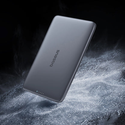 Baterie Externa Wireless Baseus PicoGo AM41, 5000mAh, 20W, PD + FQI, 1 x QI - 1 x USB-C, Gri P1007680C813-00