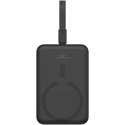 Baterie Externa Wireless Baseus Magnetic Mini, 10000mAh, 20W, PD + FQI, 1 x Lightning - 1 x QI - 1 x USB-C, Neagra P10022109113-00