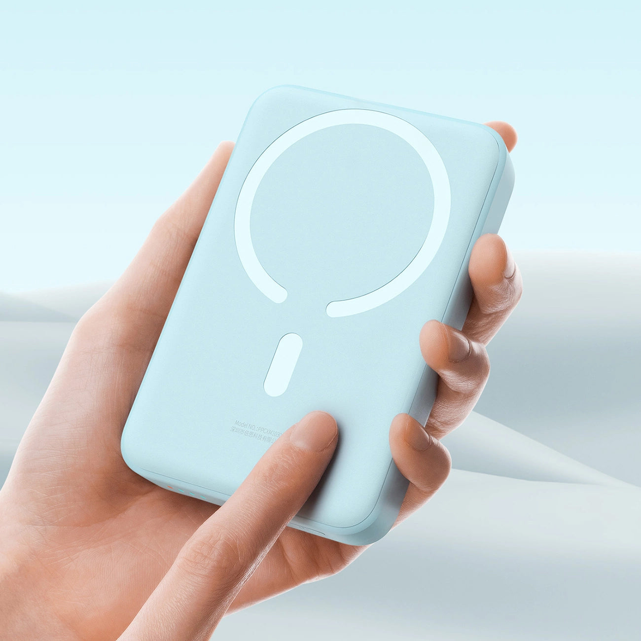 Baterie Externa Wireless Baseus Magnetic Mini, 10000mAh, 30W, PD + FQI, 1 x QI - 1 x USB-C, Albastra PPCX110203