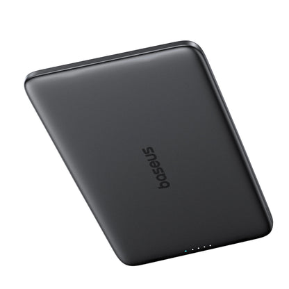 Baterie Externa Wireless Baseus PicoGo AM41, 5000mAh, 20W, PD + FQI, 1 x QI - 1 x USB-C, Gri P1007680C813-00