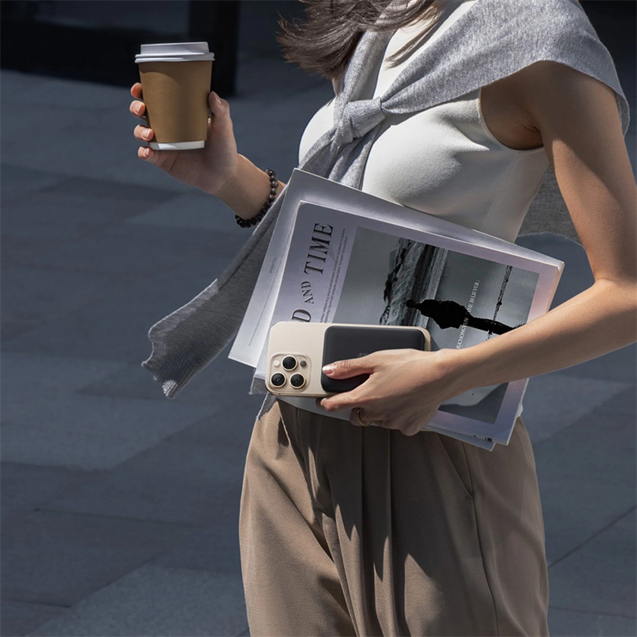 Baterie Externa Wireless Baseus EnerFill FM11 Ultra-Mini, 10000mAh, 22.5W, PD + FQI, 1 x QI - 1 x USB-C, Neagra P1008210E123-00