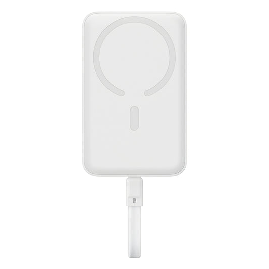 Baterie Externa Wireless Baseus Magnetic Mini, 10000mAh, 30W, PD + FQI, 1 x QI - 2 x USB-C, Alba P1002210B223-00