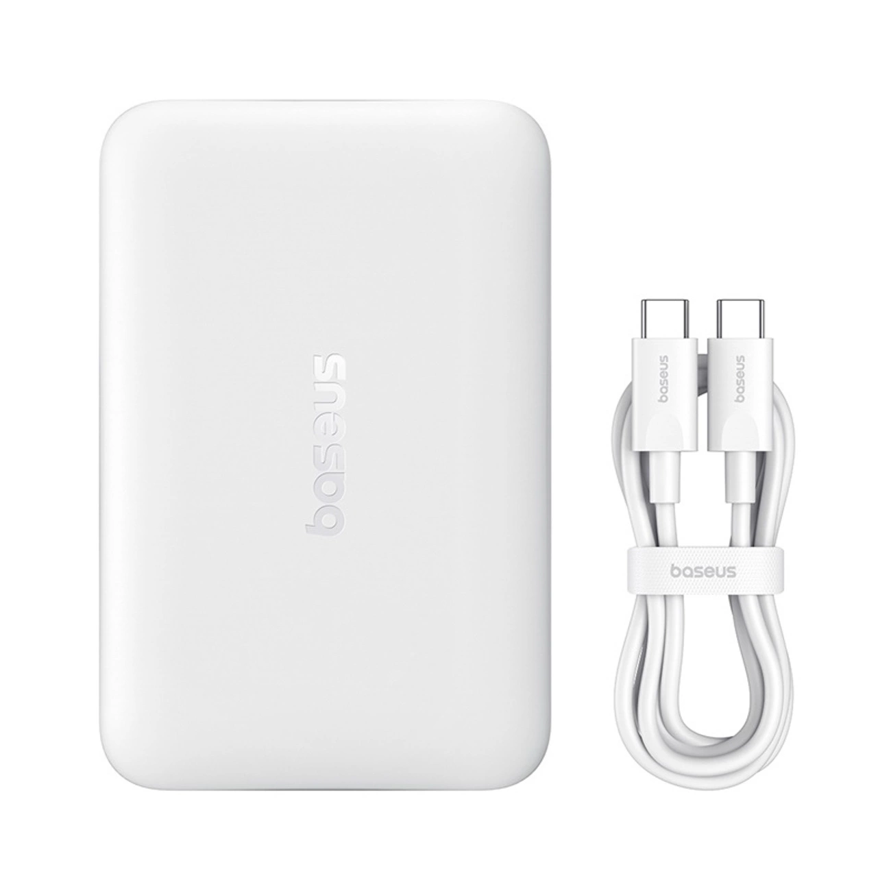 Baterie Externa Wireless Baseus EnerFill FM11 Ultra-Mini, 10000mAh, 22.5W, PD + FQI, 1 x QI - 1 x USB-C, Alba P1008210E213-00