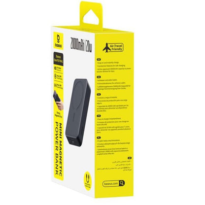 Baterie Externa Wireless Baseus EnerFill FM41, 20000mAh, 20W, PD - FQI, 1 x QI - 1 x USB-C, Neagra E0027U00
