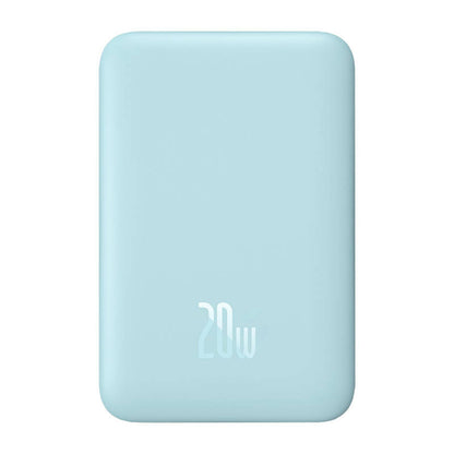 Baterie Externa Wireless Baseus Magnetic Mini, 10000mAh, 20W, PD + FQI, 1 x QI - 1 x USB-C, Albastra PPCX110103
