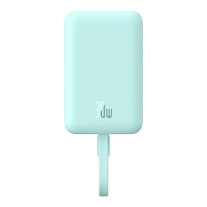 Baterie Externa Wireless Baseus Magnetic Mini, 10000mAh, 30W, PD + FQI, 1 x Lightning - 1 x QI - 1 x USB-C, Albastra P1002210B333-00