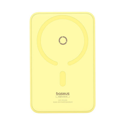 Baterie Externa Wireless Baseus MagPro PPCXZ05, 5000mAh, 20W, PD + FQI, 1 x QI - 1 x USB-C, Galbena P10064101Y23-00
