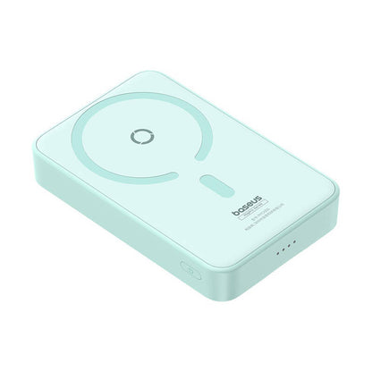 Baterie Externa Wireless Baseus MagPro PPCXZ05, 5000mAh, 20W, PD + FQI, 1 x QI - 1 x USB-C, Verde P10064101333-00