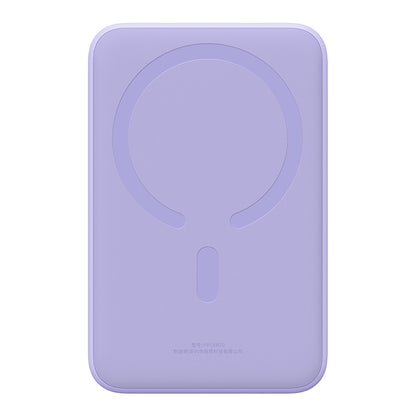 Baterie Externa Wireless Baseus Magnetic Mini, 20000mAh, 20W, PD + FQI, 1 x QI - 1 x USB-C, Mov PPCX150005