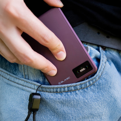 Baterie Externa Wireless Blavec BJ-03 Slim, 10000mAh, 22.5W, PD + FQI, 1 x QI - 1 x USB-C, Mov