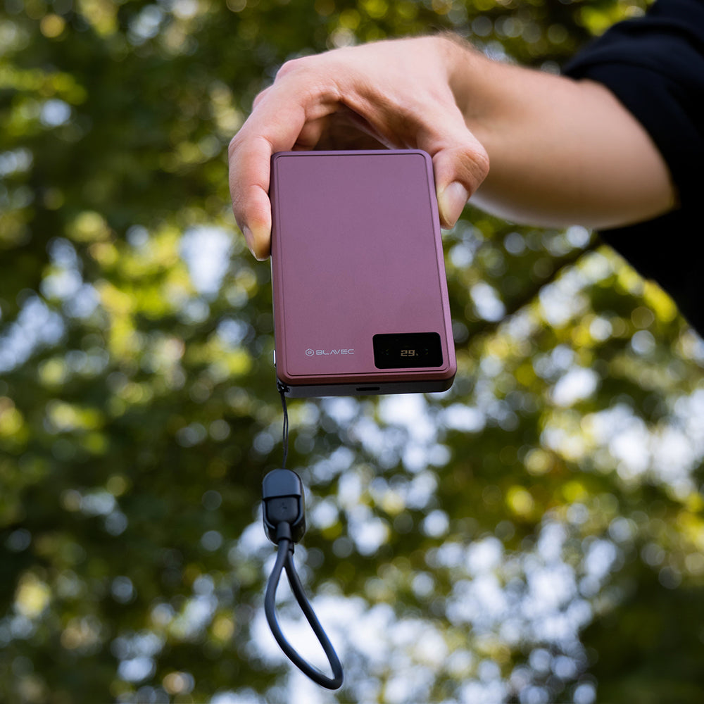 Baterie Externa Wireless Blavec BJ-03 Slim, 10000mAh, 22.5W, PD + FQI, 1 x QI - 1 x USB-C, Mov