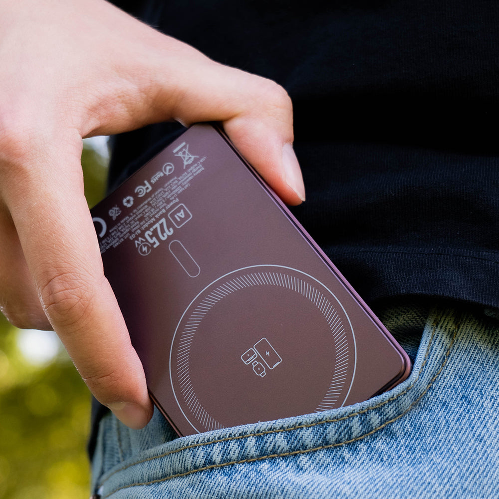 Baterie Externa Wireless Blavec BJ-03 Slim, 10000mAh, 22.5W, PD + FQI, 1 x QI - 1 x USB-C, Mov