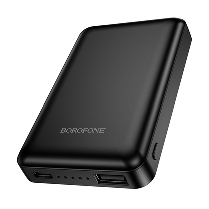 Baterie Externa Wireless Borofone BJ82 Dawn, 5000mAh, 10W, 1 x QI - 1 x USB-A, Neagra