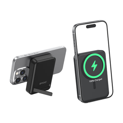 Baterie Externa Wireless BWOO BO-P59, 10000mAh, 20W, PD + FQI, 1 x QI - 1 x USB-C, Neagra