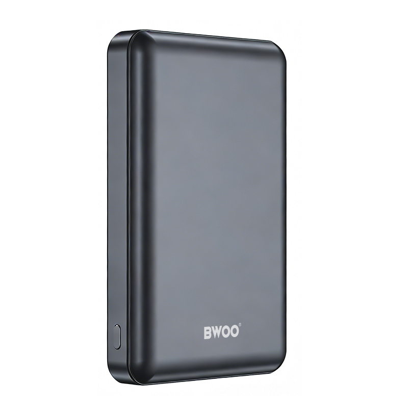 Baterie Externa Wireless BWOO BO-P82, 10000mAh, 22.5W, PD + FQI, 1 x QI - 1 x USB-C, Gri