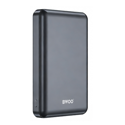 Baterie Externa Wireless BWOO BO-P82, 10000mAh, 22.5W, PD + FQI, 1 x QI - 1 x USB-C, Gri