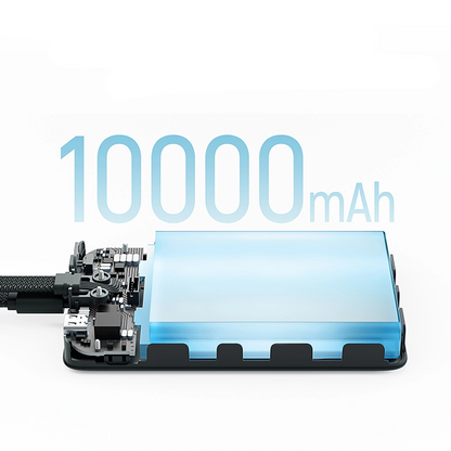 Baterie Externa Wireless Cuktech CP132ML, 10000mAh, 22.5W, PD + QI, 2 x USB-C, Alba