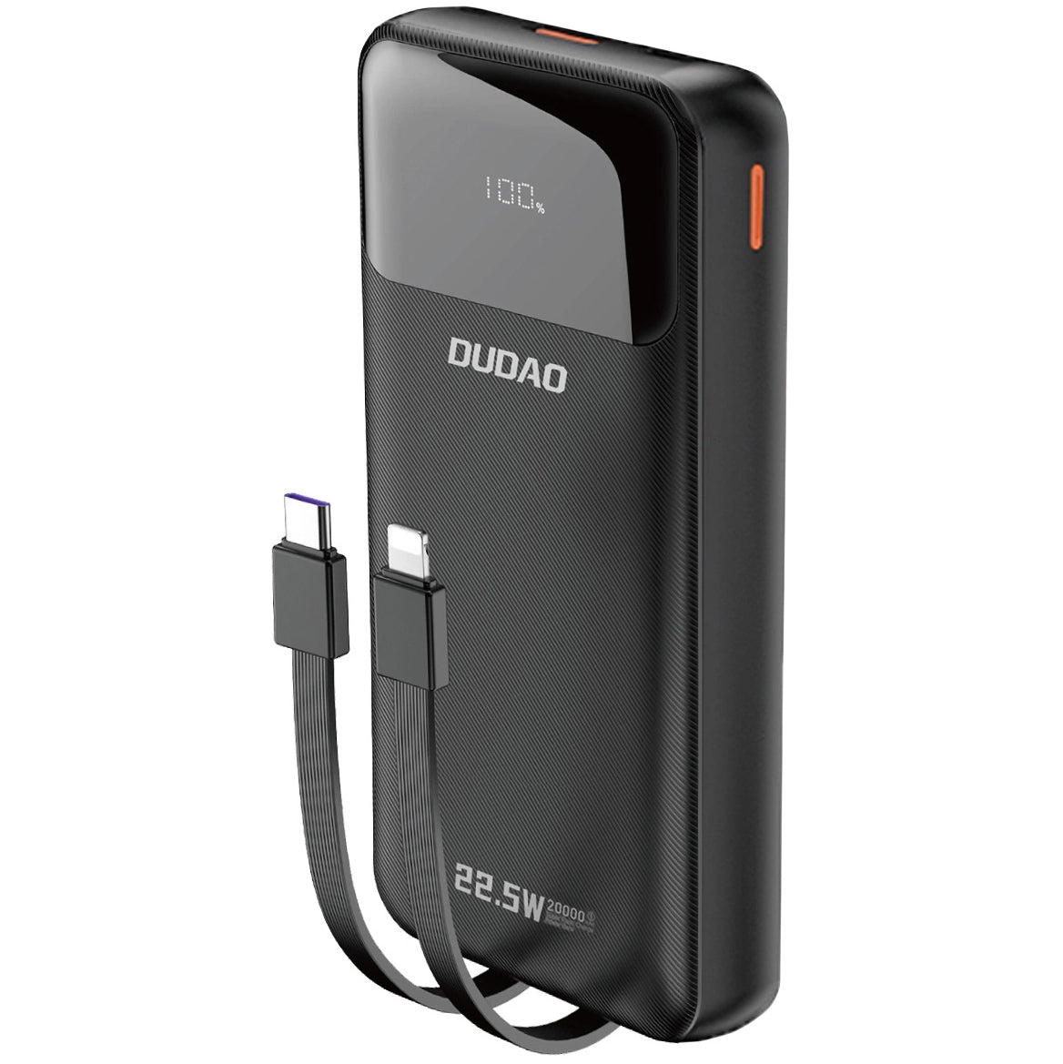 Baterie Externa Dudao K15Pro, 20000mAh, 22.5W, QC + PD, 1 x USB-A - 1 x USB-C, Neagra