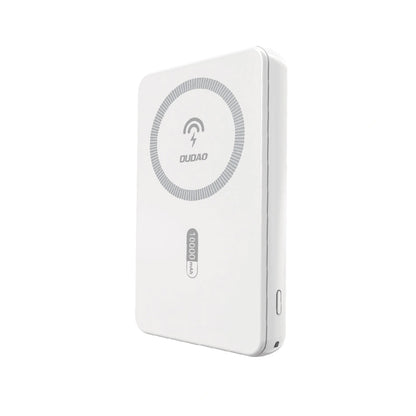 Baterie Externa Wireless Dudao K14S, 5000mAh, 20W, QC + PD + FQI, 1 x QI - 1 x USB-A - 1 x USB-C, Alba