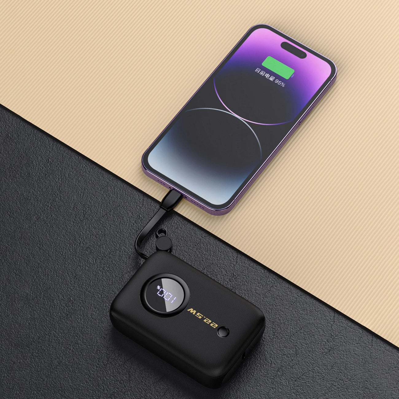 Baterie Externa Dudao K14, 10000mAh, 22.5W, QC + PD, 1 x Lightning - 1 x USB-A - 2 x USB-C, Neagra