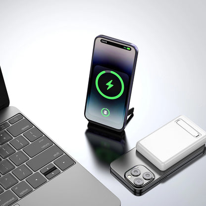 Baterie Externa Wireless Dudao K14S+, 10000mAh, 22.5W, QC + PD + FQI, 1 x QI - 1 x USB-A - 1 x USB-C, Alba