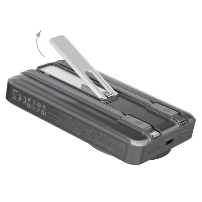 Baterie Externa Wireless Dudao K29, 10000mAh, 20W, PD + FQI, 1 x Lightning - 1 x QI - 1 x USB-C, Gri