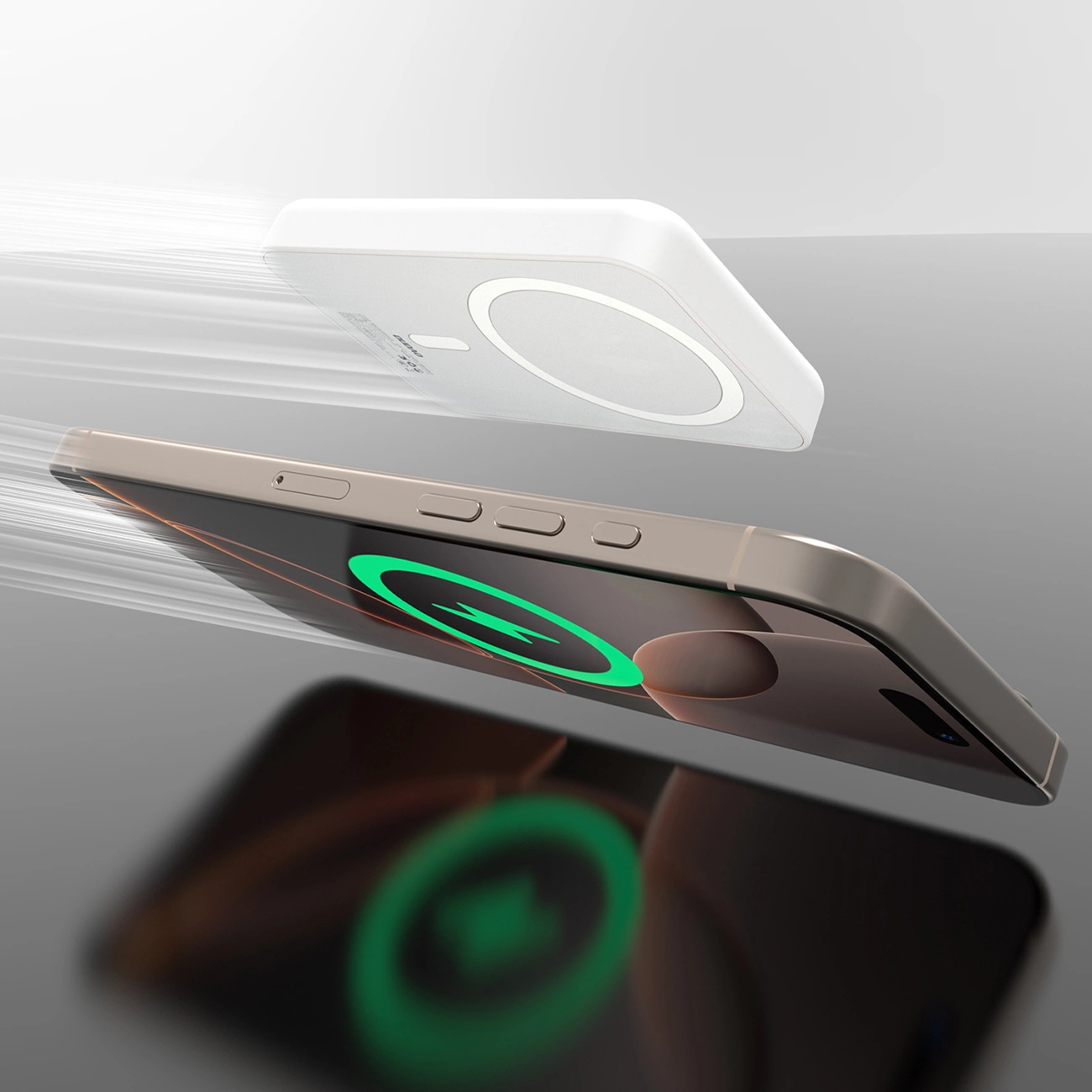 Baterie Externa Wireless Dudao K26s, 5000mAh, 20W, PD + FQI, 1 x QI - 1 x USB-C, Alba