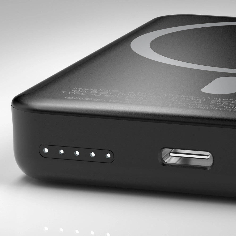 Baterie Externa Wireless Dudao K14S, 5000mAh, 10W, PD + QI, 1 x QI - 1 x USB-C, Neagra