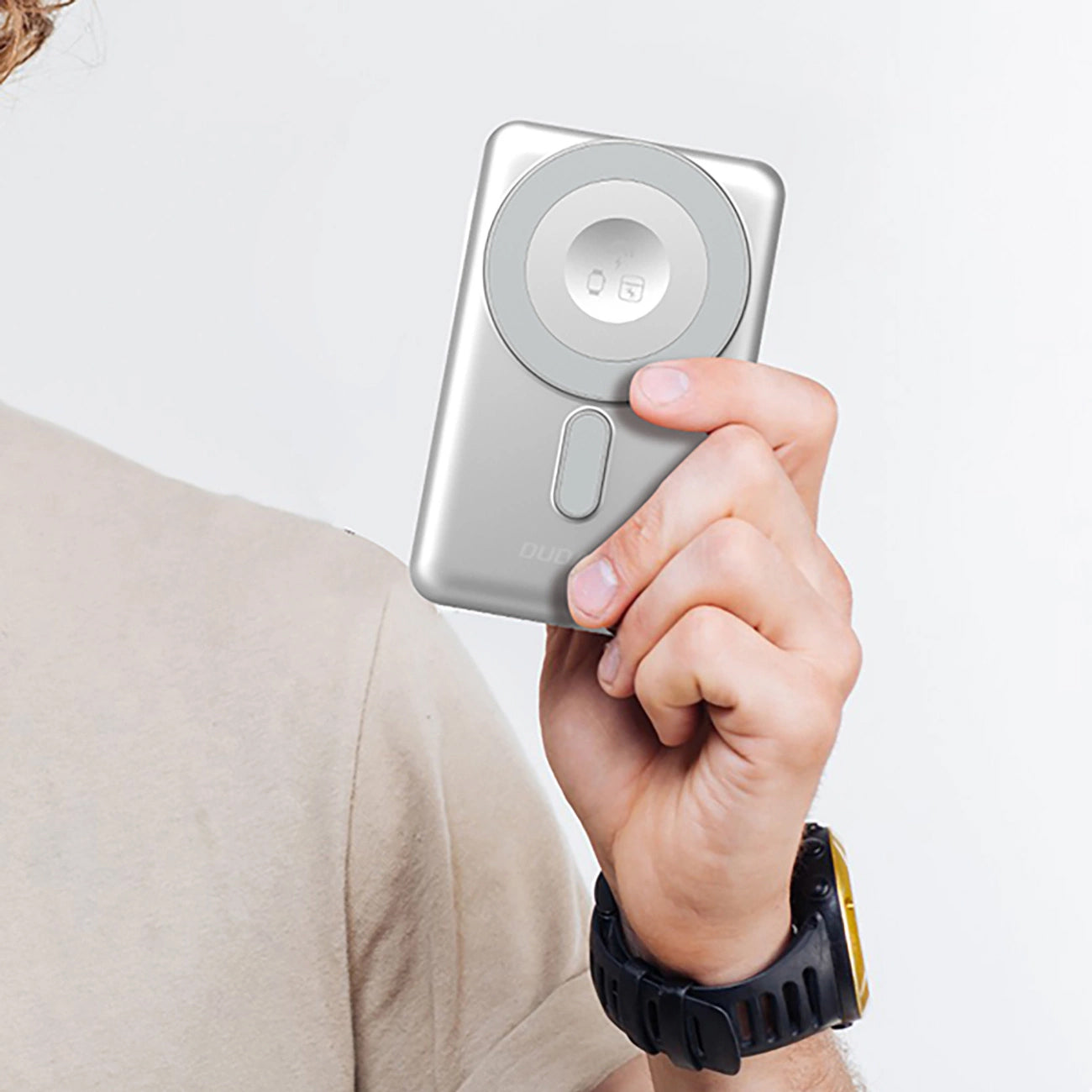 Baterie Externa Wireless Dudao K29, 10000mAh, 20W, PD + FQI, 1 x Lightning - 1 x QI - 1 x USB-C, Gri