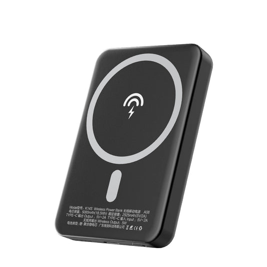 Baterie Externa Wireless Dudao K14S, 5000mAh, 10W, PD + QI, 1 x QI - 1 x USB-C, Neagra