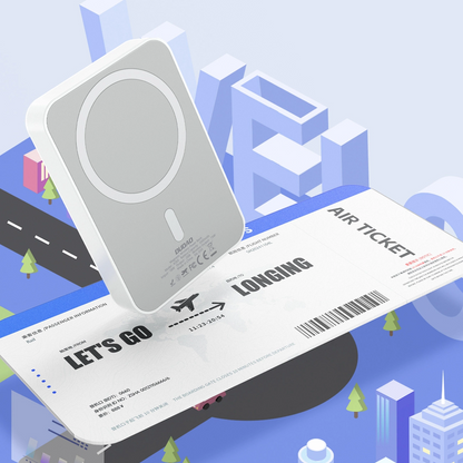 Baterie Externa Wireless Dudao K26s, 5000mAh, 20W, PD + FQI, 1 x QI - 1 x USB-C, Alba