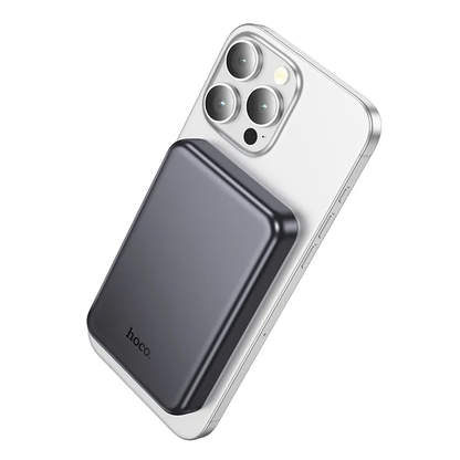 Baterie Externa Wireless HOCO J160, 5000mAh, 10W, 1 x QI - 1 x USB-C, Gri
