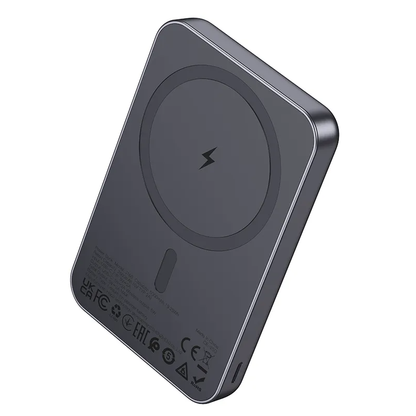 Baterie Externa Wireless HOCO J160, 5000mAh, 10W, 1 x QI - 1 x USB-C, Gri