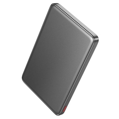 Baterie Externa Wireless HOCO Q26, 5000mAh, 20W, PD + FQI, 1 x QI - 1 x USB-C, Gri