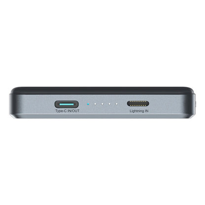 Baterie Externa Wireless Joyroom JR-PBM08 Pro, 10000mAh, 20W, PD + FQI, 1 x QI - 1 x USB-C, Gri