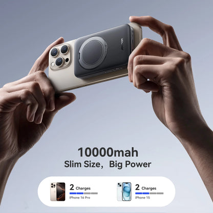 Baterie Externa Wireless Joyroom JR-PBM12, 10000mAh, 22.5W, QC + PD + FQI, 1 x QI - 1 x USB-A - 1 x USB-C, Neagra